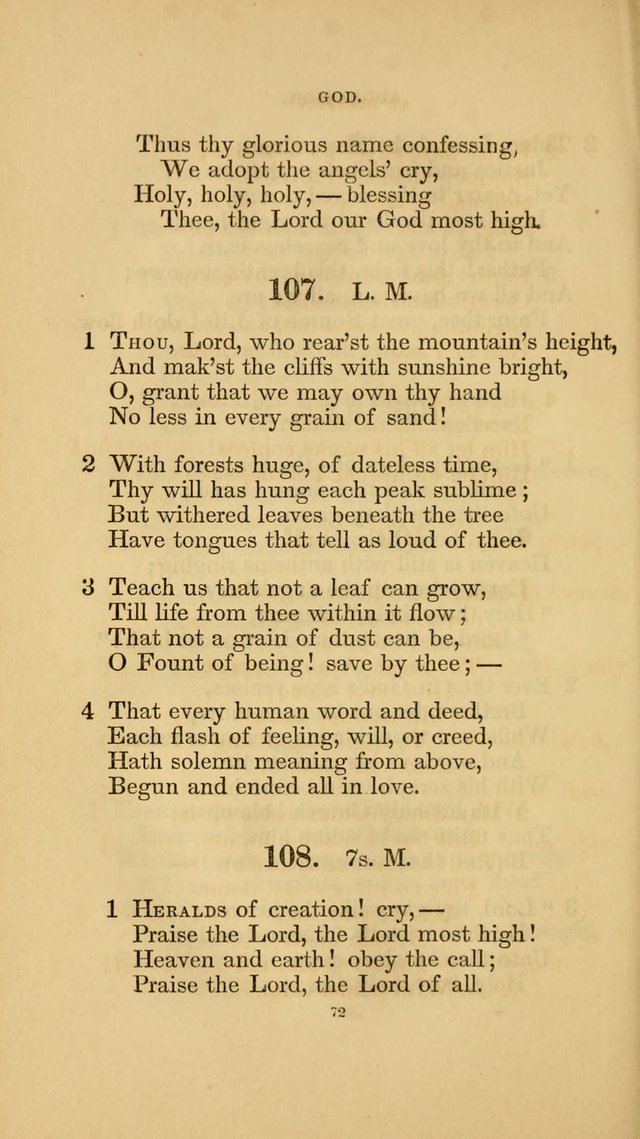 Hymns for the Church of Christ. (6th thousand) page 72
