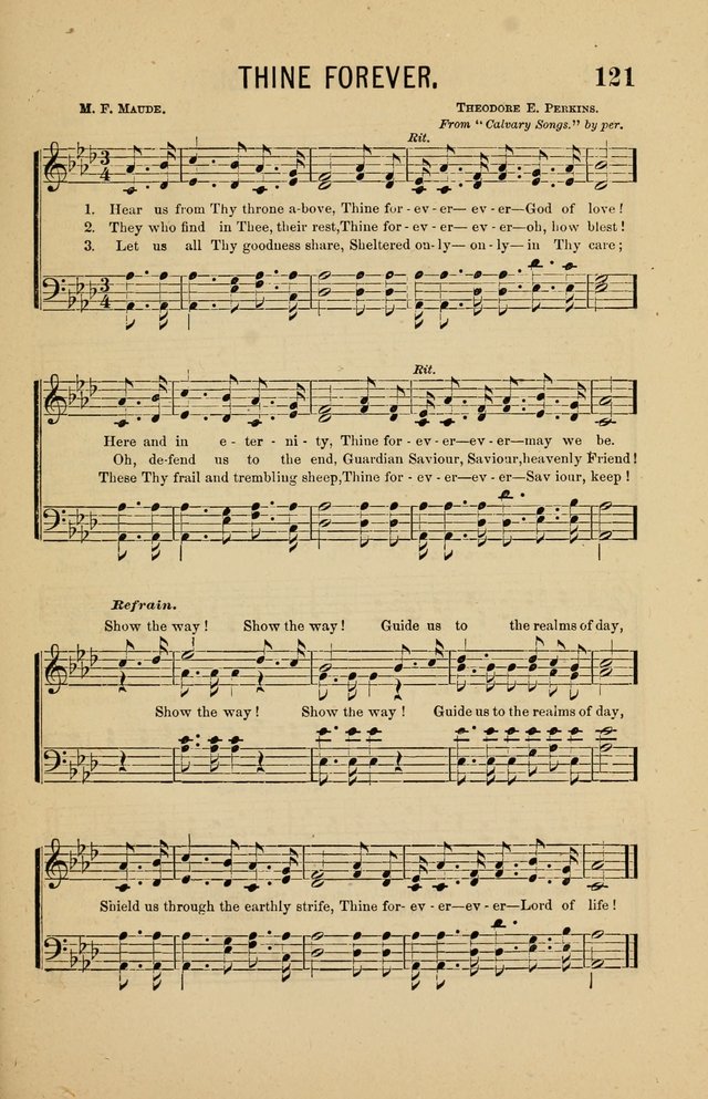 The Heavenly Choir: a collection of hymns and tunes for all occasions of worship, congregational, church, prayer, praise, choir, Sunday school, and social meeings page 121