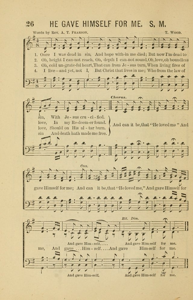 The Heavenly Choir: a collection of hymns and tunes for all occasions of worship, congregational, church, prayer, praise, choir, Sunday school, and social meeings page 26