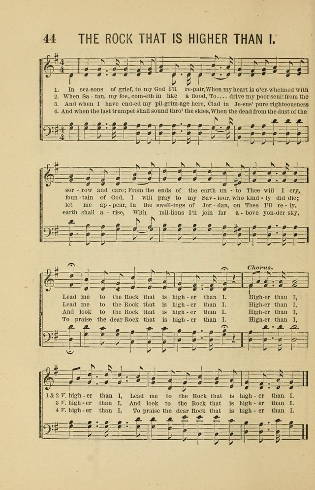 The Heavenly Choir: a collection of hymns and tunes for all occasions of worship, congregational, church, prayer, praise, choir, Sunday school, and social meeings page 44