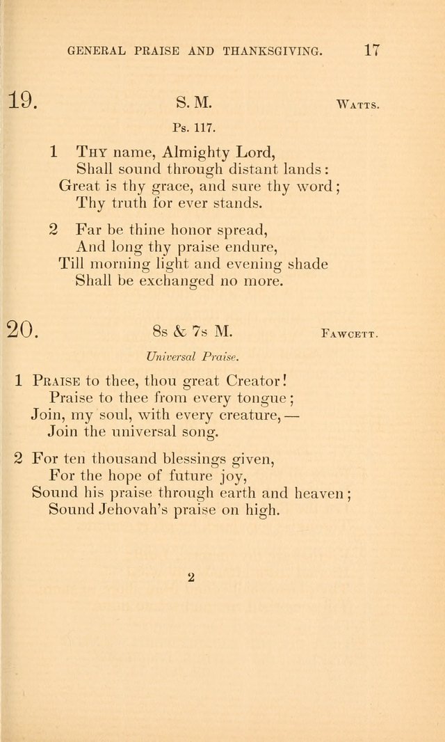 Hymns for the Christian Church, for the Use of the First Church of Christ in Boston page 42