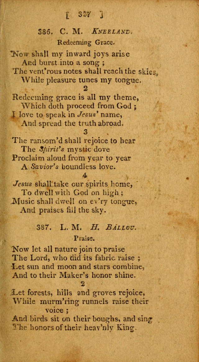 Hymns: composed by different authors, by order of the General Convention of Universalists of the New-England States and Others. Adapted to public and private devotion page 327