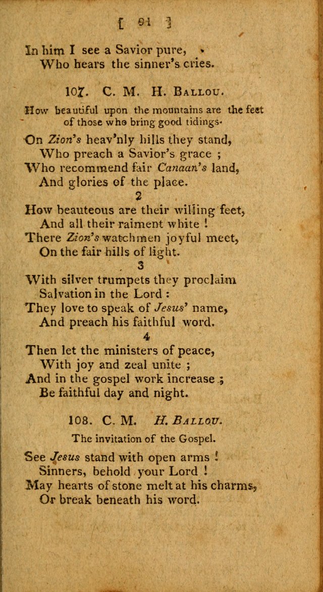 Hymns: composed by different authors, by order of the General Convention of Universalists of the New-England States and Others. Adapted to public and private devotion page 91