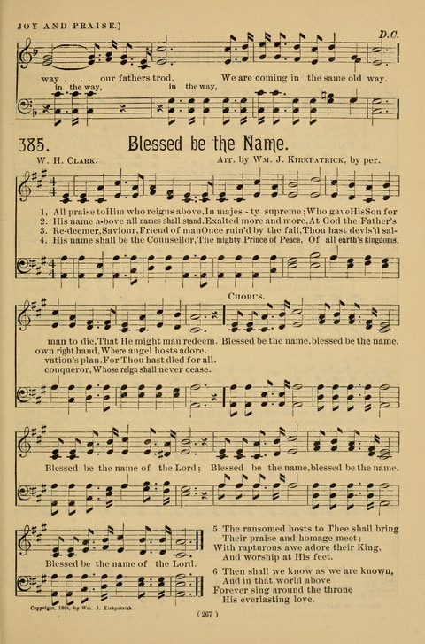 Hymns of the Christian Life: for the sanctuary, Sunday schools, prayer meetings, mission work and revival services page 267