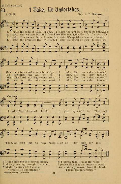Hymns of the Christian Life: for the sanctuary, Sunday schools, prayer meetings, mission work and revival services page 51