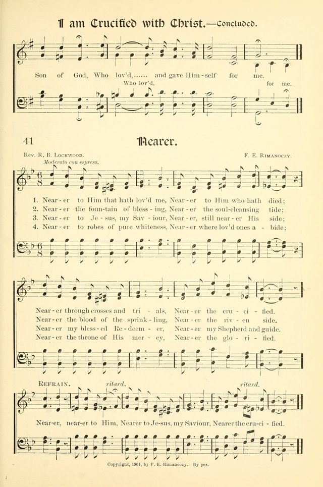 Hymns of the Christian Life. No. 3: for church worship, conventions, evangelistic services, prayer meetings, missionary meetings, revival services, rescue mission work and Sunday schools page 41