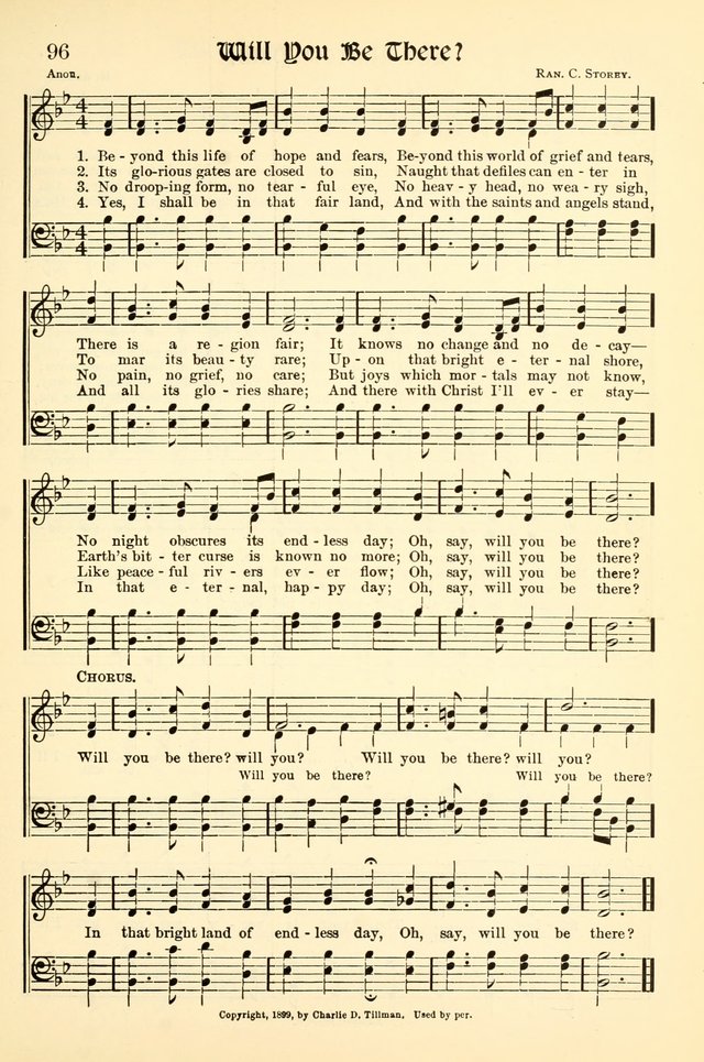 Hymns of the Christian Life. No. 3: for church worship, conventions, evangelistic services, prayer meetings, missionary meetings, revival services, rescue mission work and Sunday schools page 97