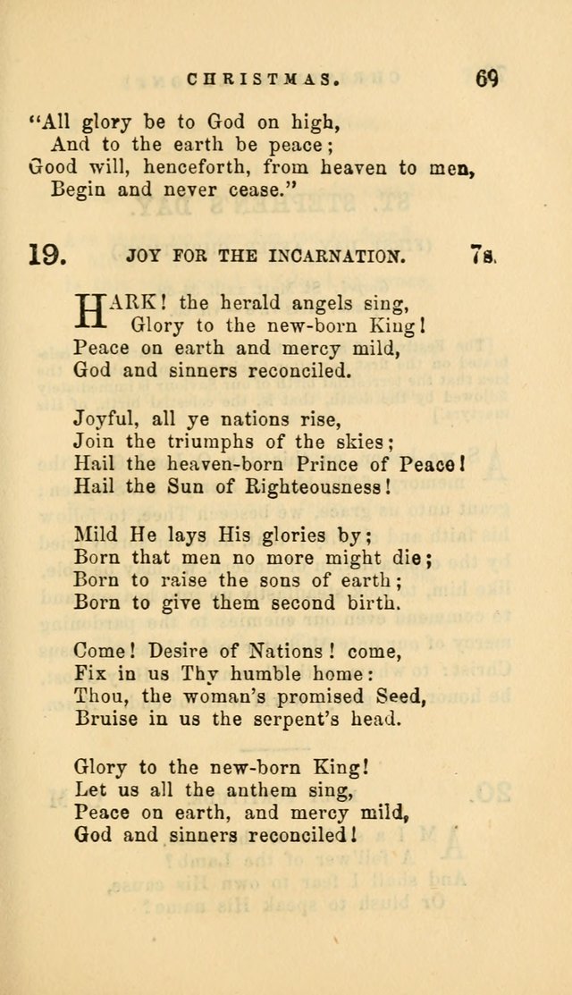 Hymns and Chants: with offices of devotion. For use in Sunday-schools, parochial and week day schools, seminaries and colleges. Arranged according to the Church year page 69