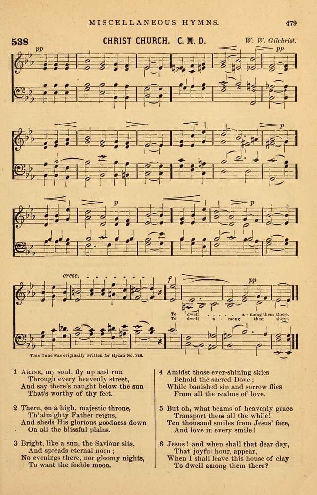 Hymnal Companion to the Prayer Book: suited to the special seasons of the Christian year, and other occasions of public worship, as well as for use in the Sunday-school...With accompanying tunes page 482