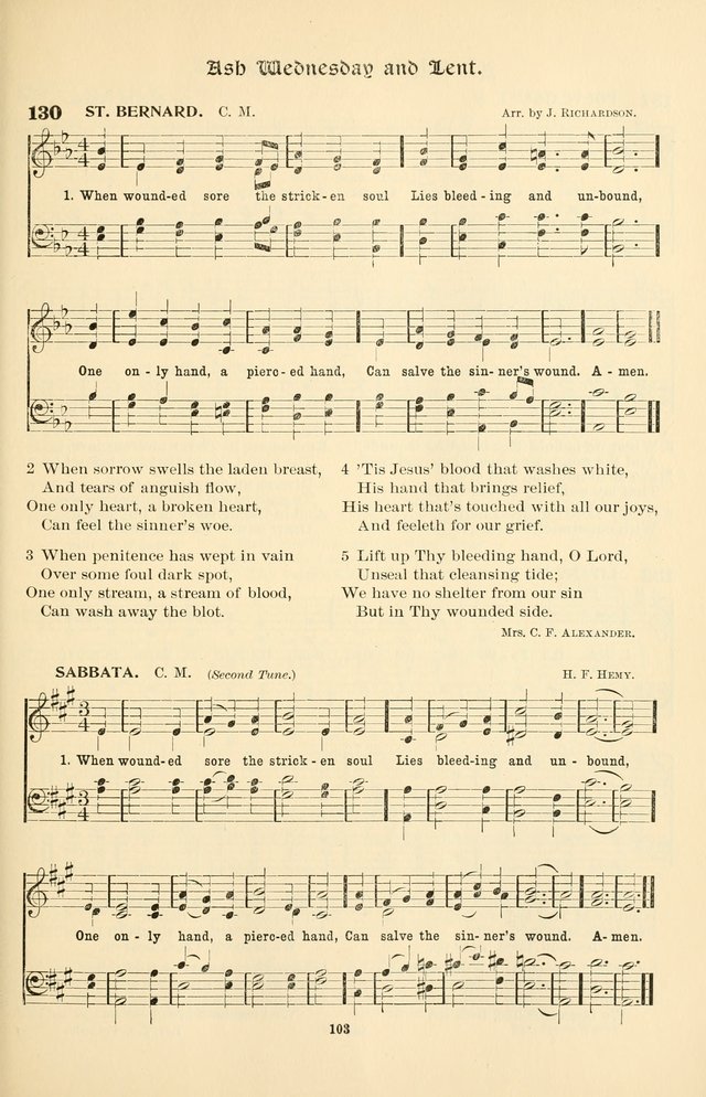 Hymnal Companion to the Prayer Book: with accompanying tunes page 105
