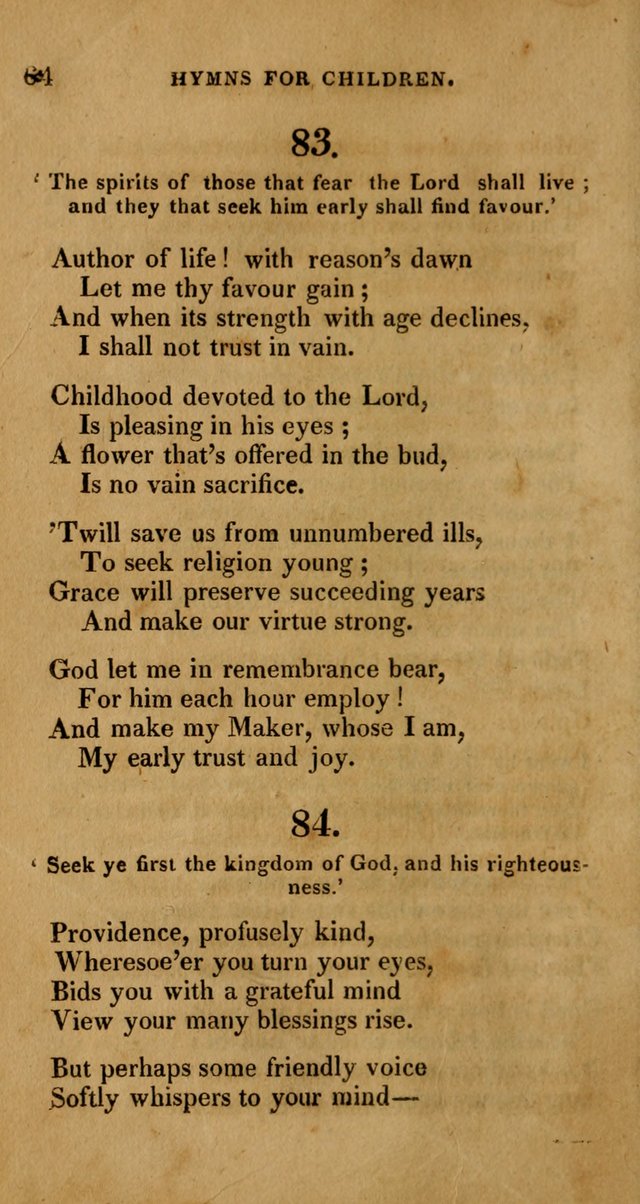 Hymns for Children, Selected and Altered page 57