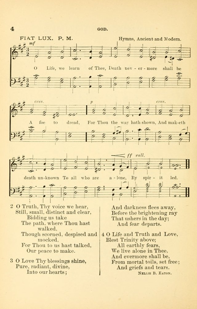 Hymnal for Christian Science Church and Sunday School Services page 4