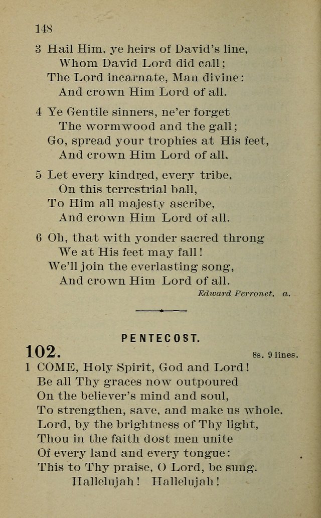 Hymnal: for churches and Sunday-schools of the Augustana Synod page 148