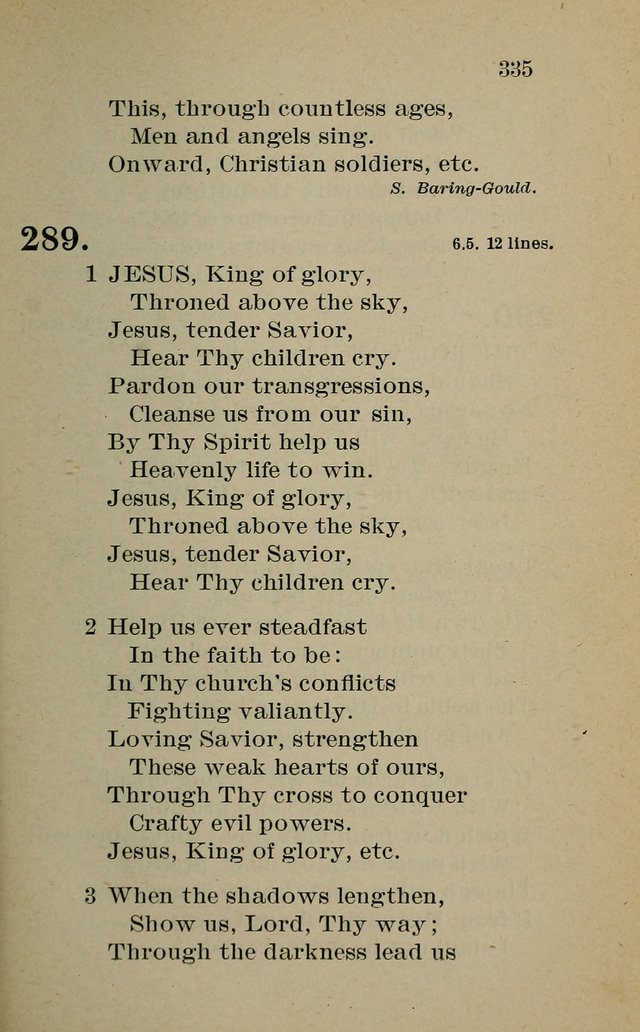 Hymnal: for churches and Sunday-schools of the Augustana Synod page 335