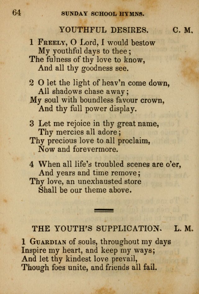 Hymns Composed for the Use of Sunday Schools, and Youthful Christians page 64