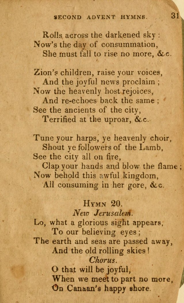 Hymns: designed for the Use of the Second advent band page 31
