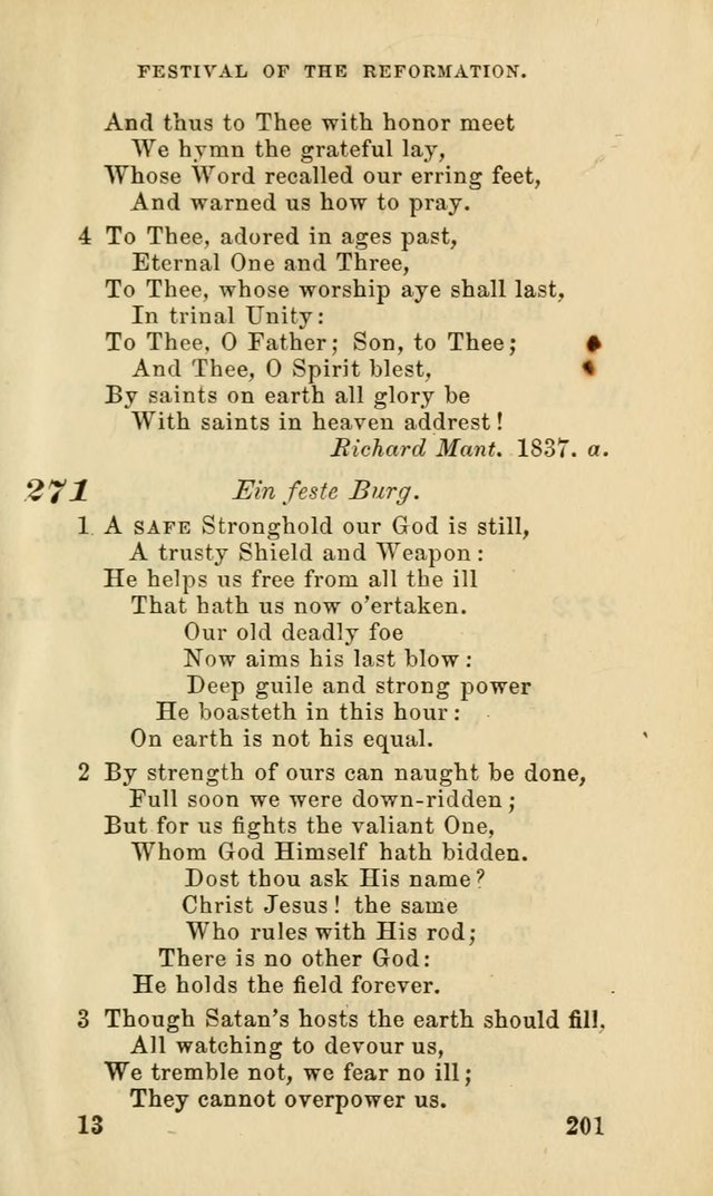 Hymns for the use of the Evangelical Lutheran Church, by the Authority of the Ministerium of Pennsylvania page 201