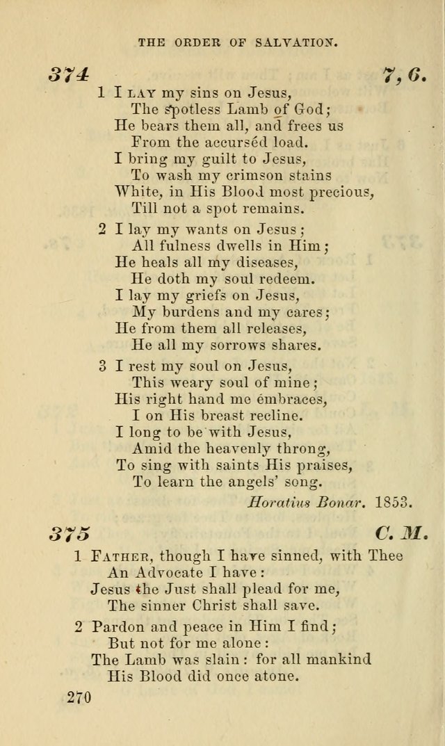 Hymns for the use of the Evangelical Lutheran Church, by the Authority of the Ministerium of Pennsylvania page 270