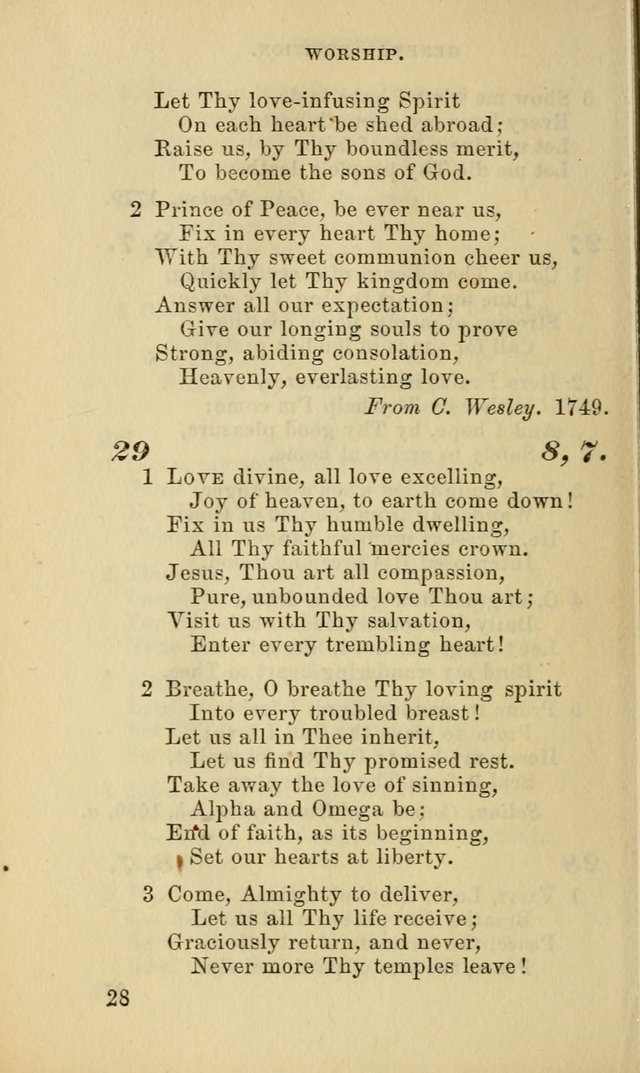 Hymns for the use of the Evangelical Lutheran Church, by the Authority of the Ministerium of Pennsylvania page 28