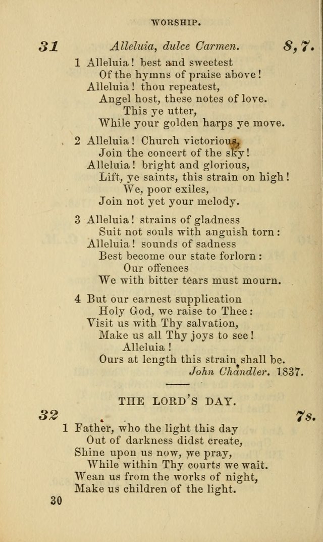 Hymns for the use of the Evangelical Lutheran Church, by the Authority of the Ministerium of Pennsylvania page 30