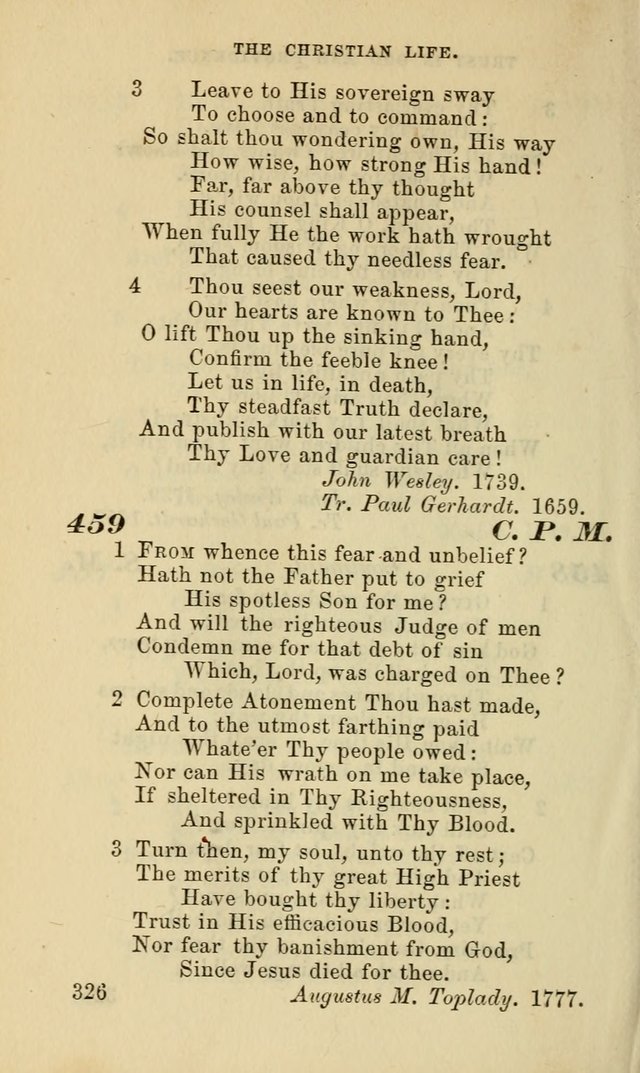 Hymns for the use of the Evangelical Lutheran Church, by the Authority of the Ministerium of Pennsylvania page 326