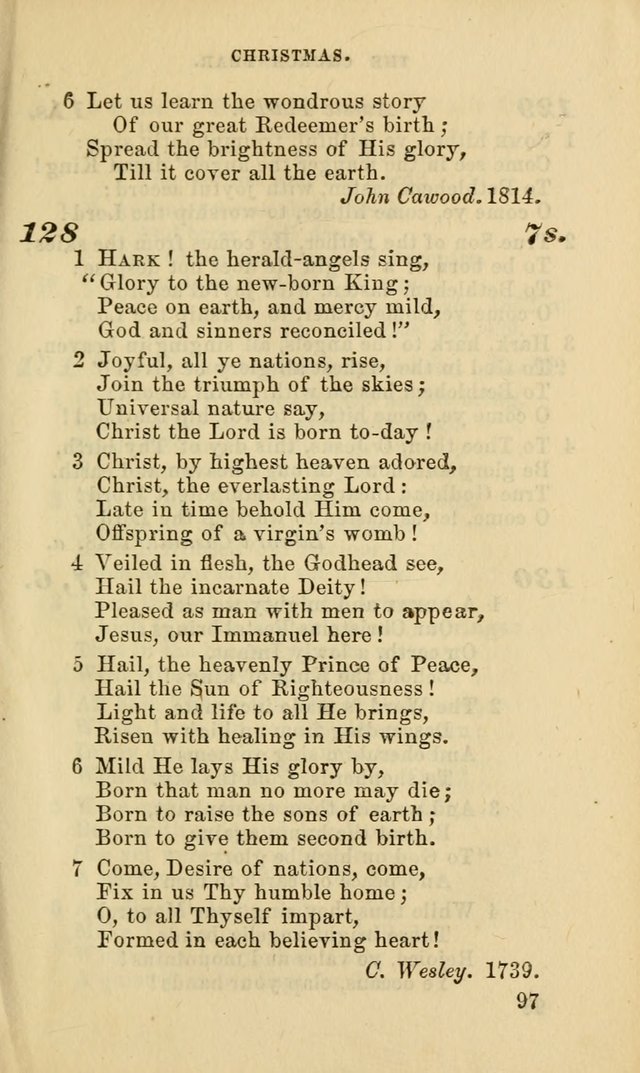 Hymns for the use of the Evangelical Lutheran Church, by the Authority of the Ministerium of Pennsylvania page 97