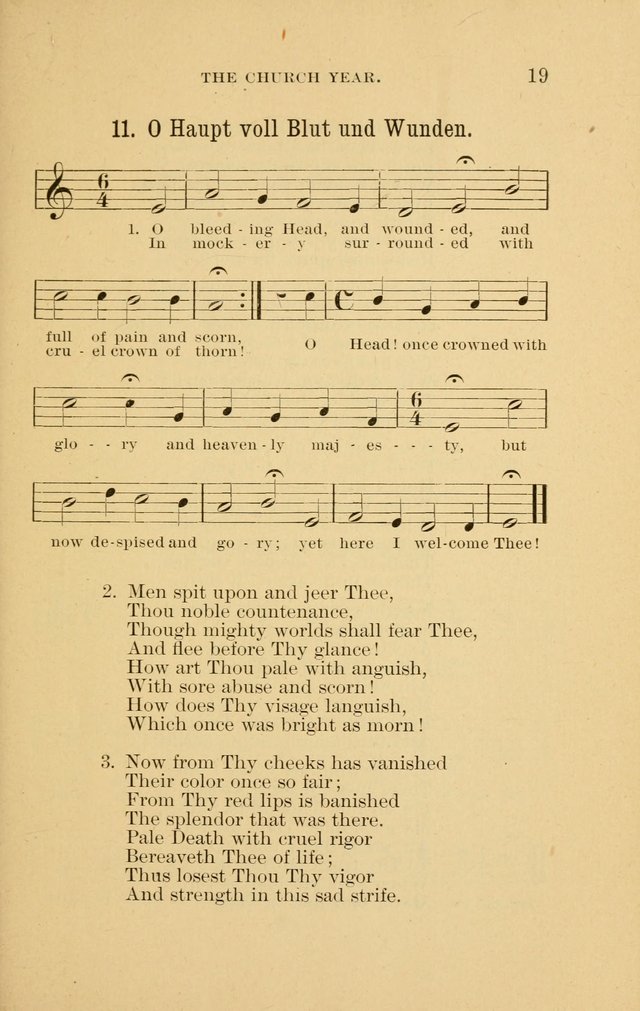 Hymns of the Evangelical Lutheran Church: for the use of English Lutheran Missions page 19