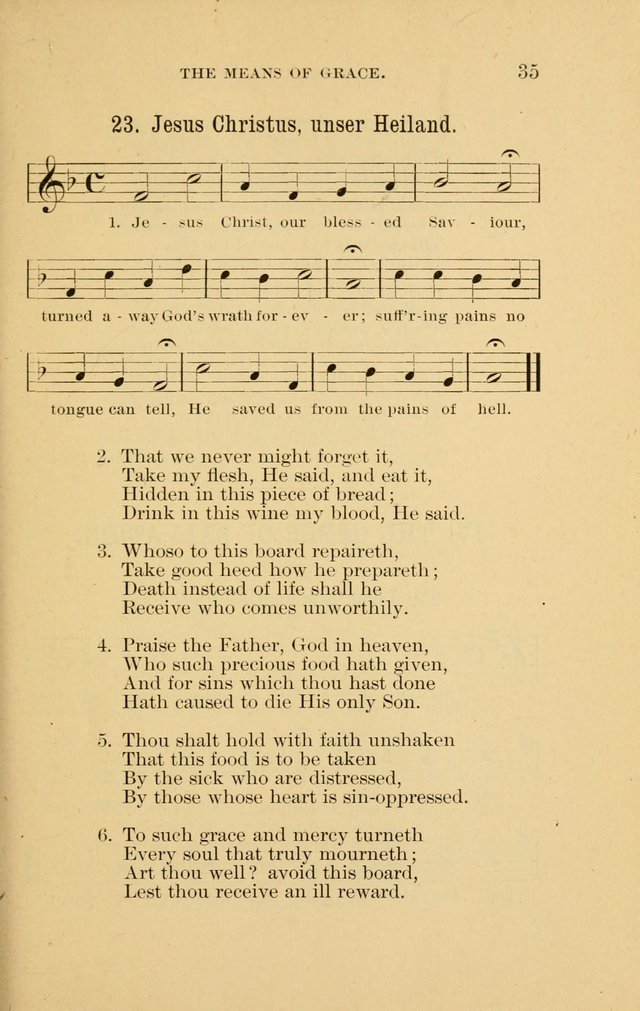 Hymns of the Evangelical Lutheran Church: for the use of English Lutheran Missions page 35