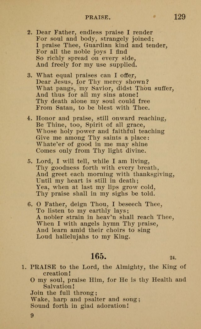 Hymnal for Evangelical Lutheran Missions page 129