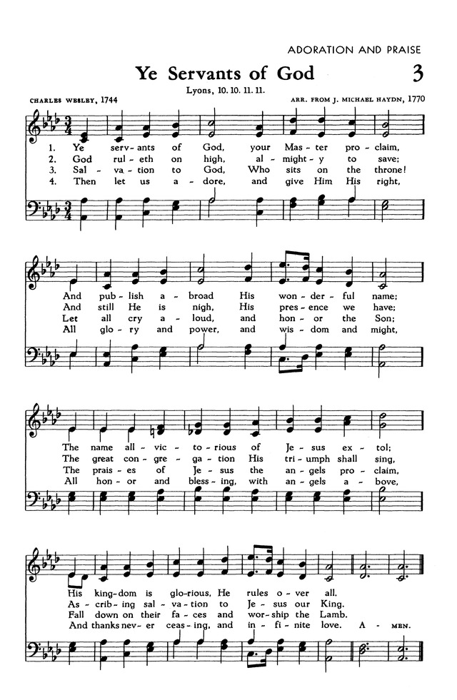 The Hymnal of The Evangelical United Brethren Church page 23