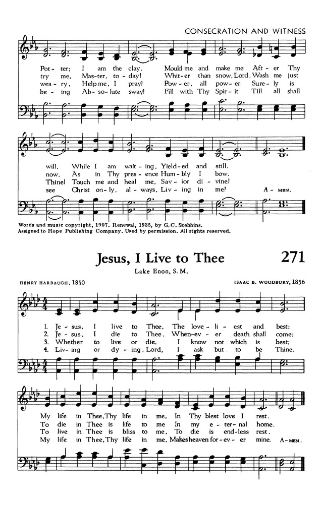 The Hymnal of The Evangelical United Brethren Church page 257