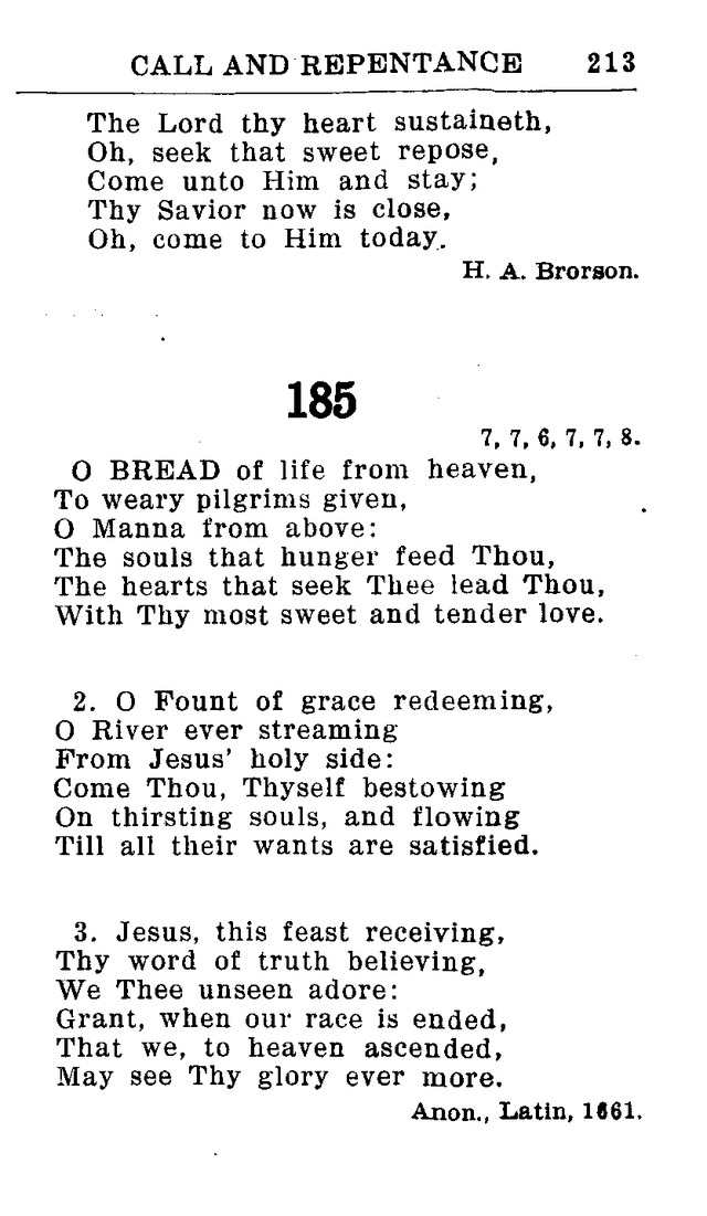 Hymnal for Church and Home (2nd ed.) page 213