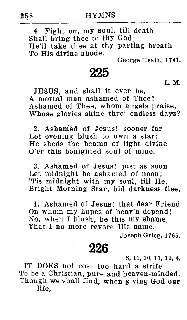 Hymnal for Church and Home (2nd ed.) page 258