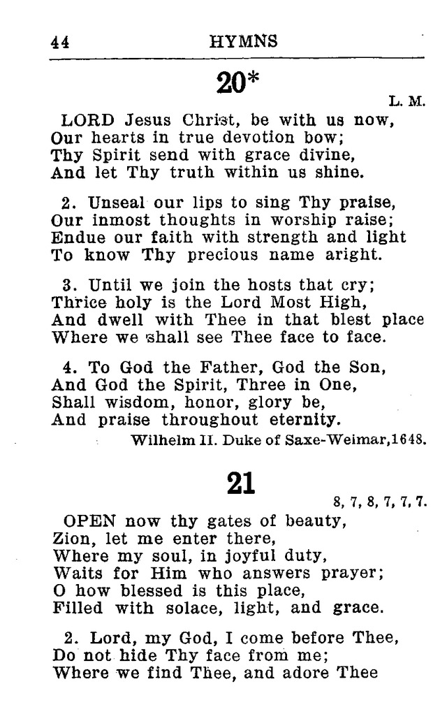 Hymnal for Church and Home (2nd ed.) page 44