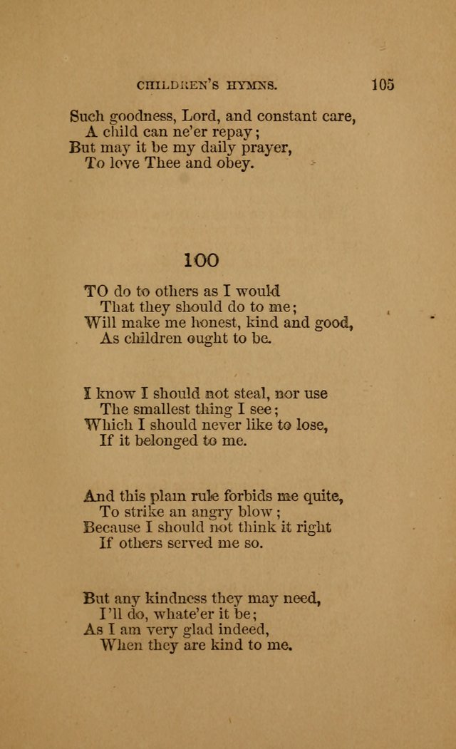 Hymns for First-Day Schools (Rev. and Enl.) page 105