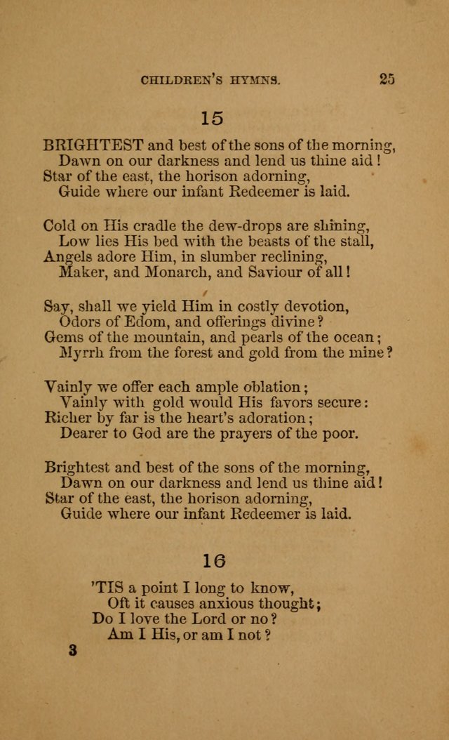 Hymns for First-Day Schools (Rev. and Enl.) page 25