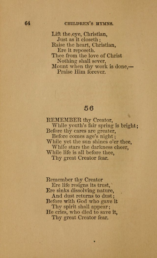 Hymns for First-Day Schools (Rev. and Enl.) page 64