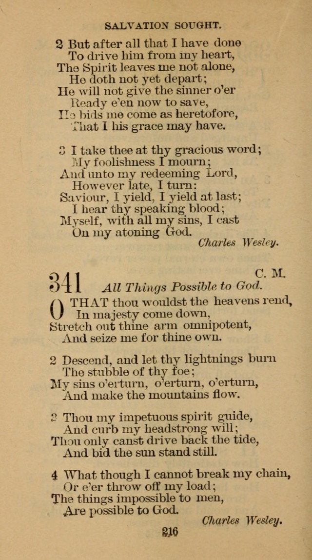 The Hymn Book of the Free Methodist Church page 218