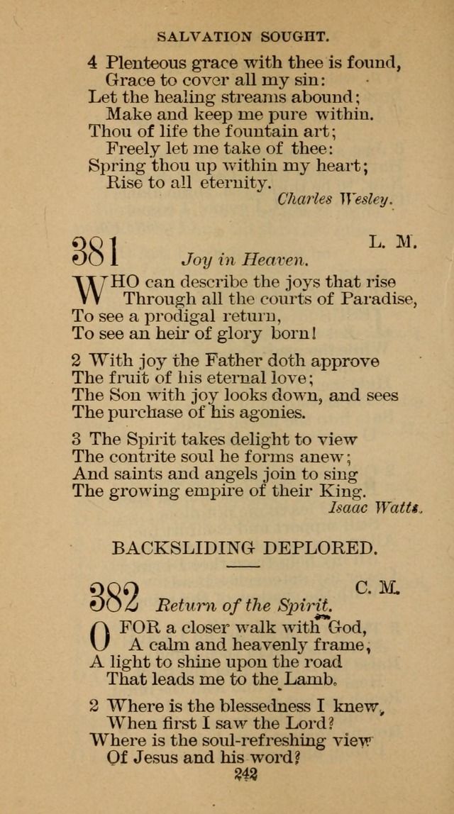 The Hymn Book of the Free Methodist Church page 244