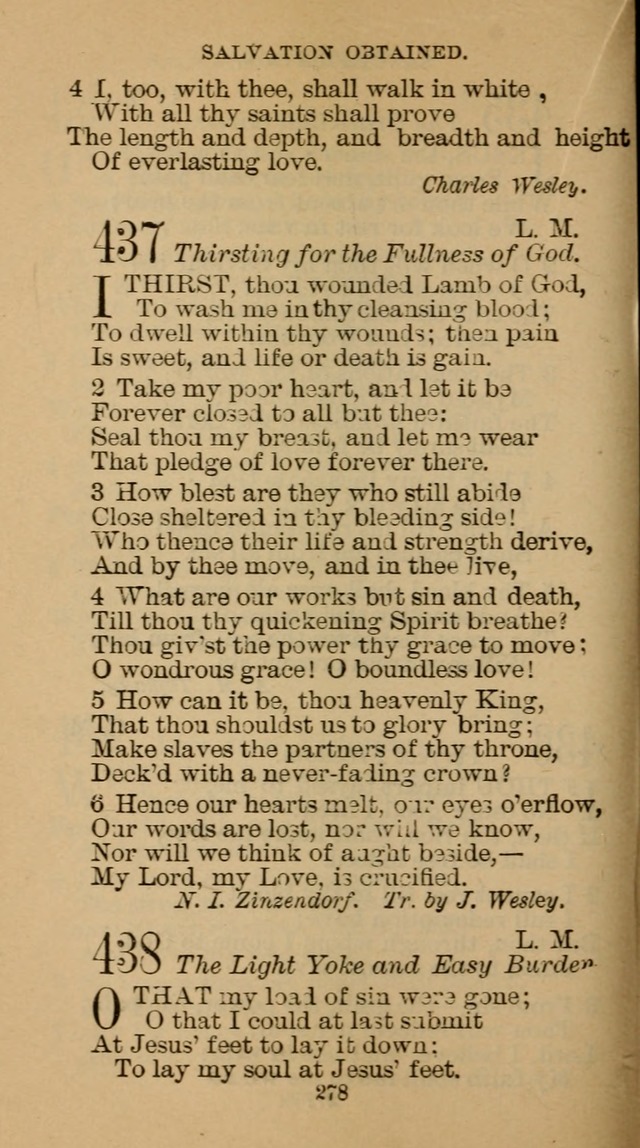 The Hymn Book of the Free Methodist Church page 280