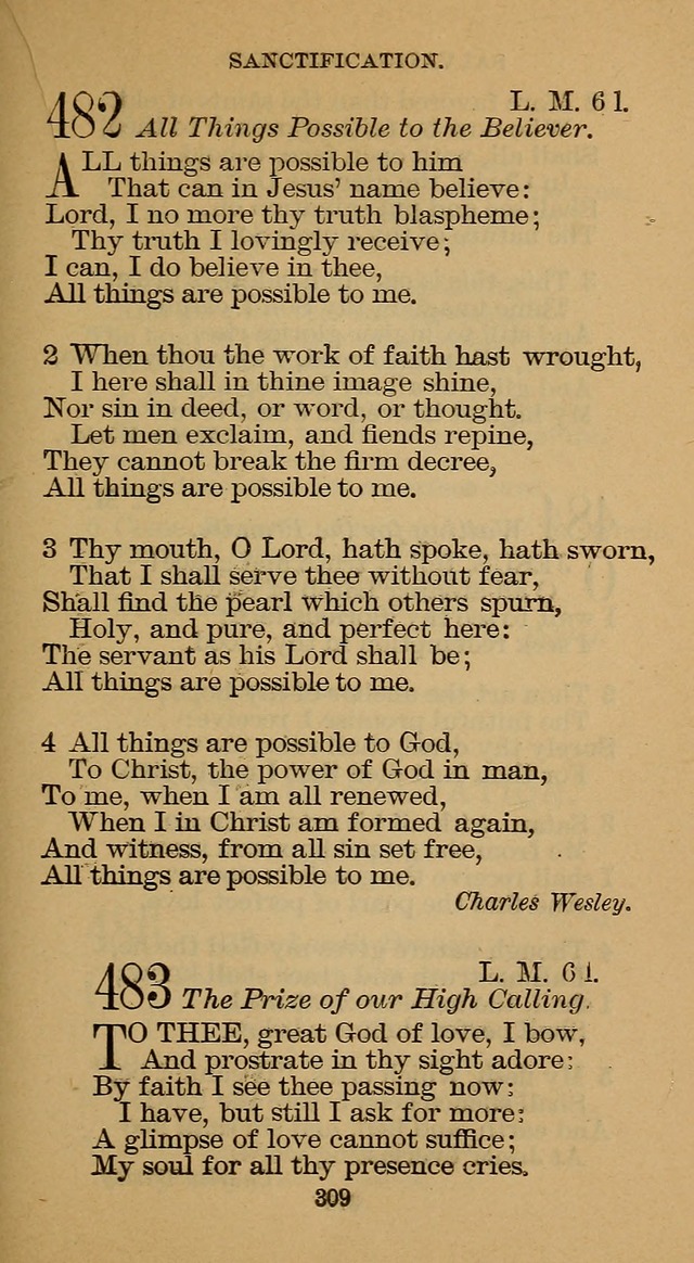 The Hymn Book of the Free Methodist Church page 311