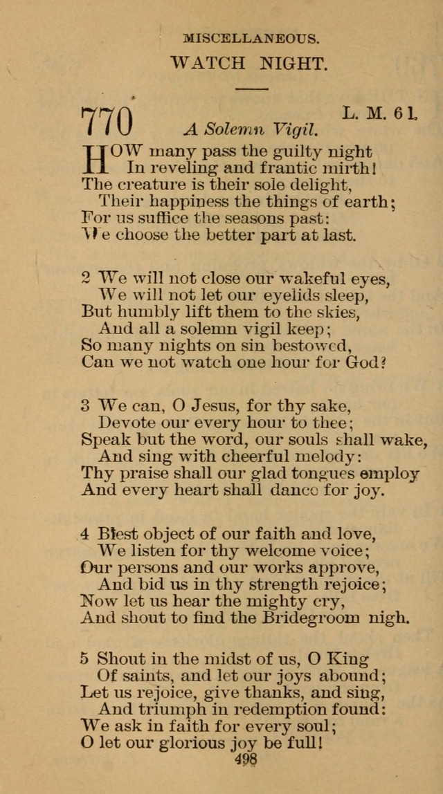 The Hymn Book of the Free Methodist Church page 500