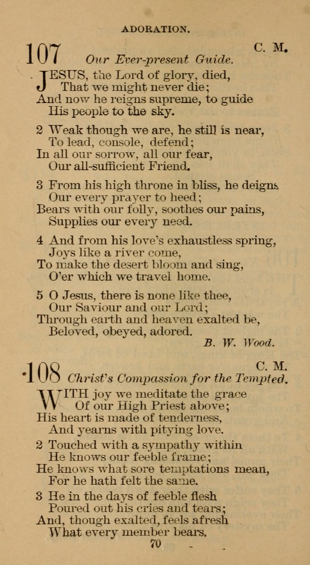 The Hymn Book of the Free Methodist Church page 72