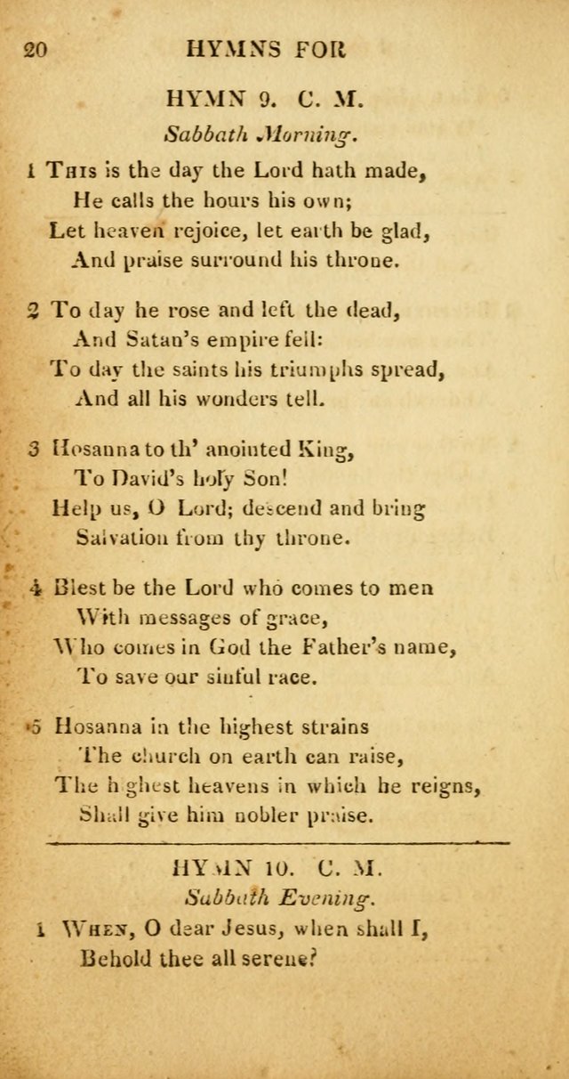 Hymns for Family Worship, with Prayers for Every Day in the Week (2nd ed.) page 20