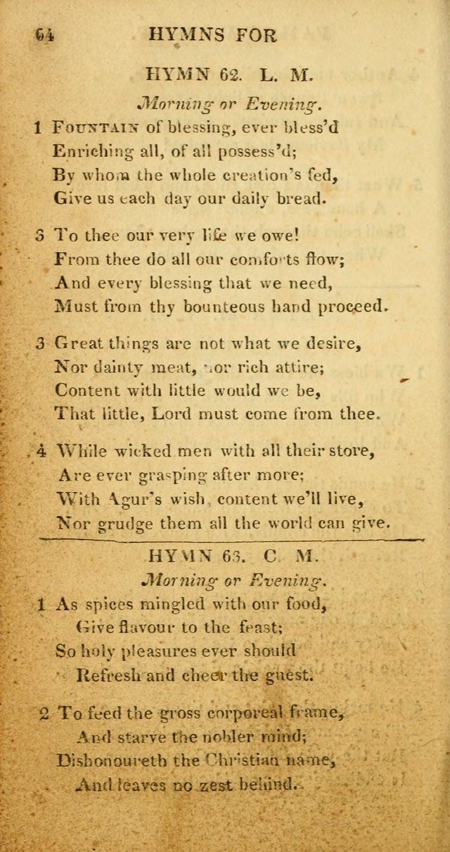 Hymns for Family Worship, with Prayers for Every Day in the Week (2nd ed.) page 64