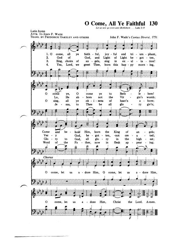 Hymns of Faith 130. O come, all ye faithful | Hymnary.org