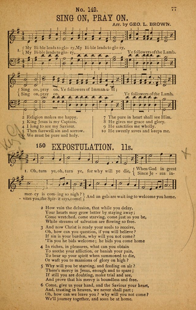 The Highway Hymnal: a choice collection of popular hymns and music, new and old. Arranged for the work in camp, convention, church and home page 77
