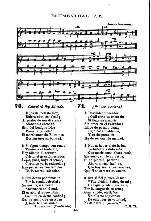 Himnario de la Iglesia Metodista Episcopal page 66