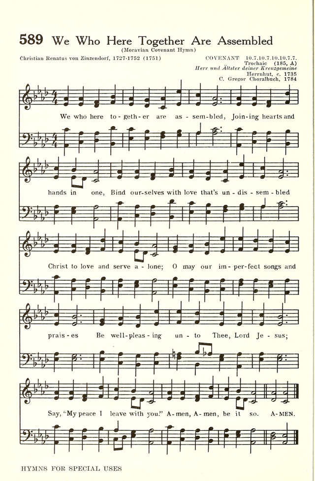 Hymnal and Liturgies of the Moravian Church page 757