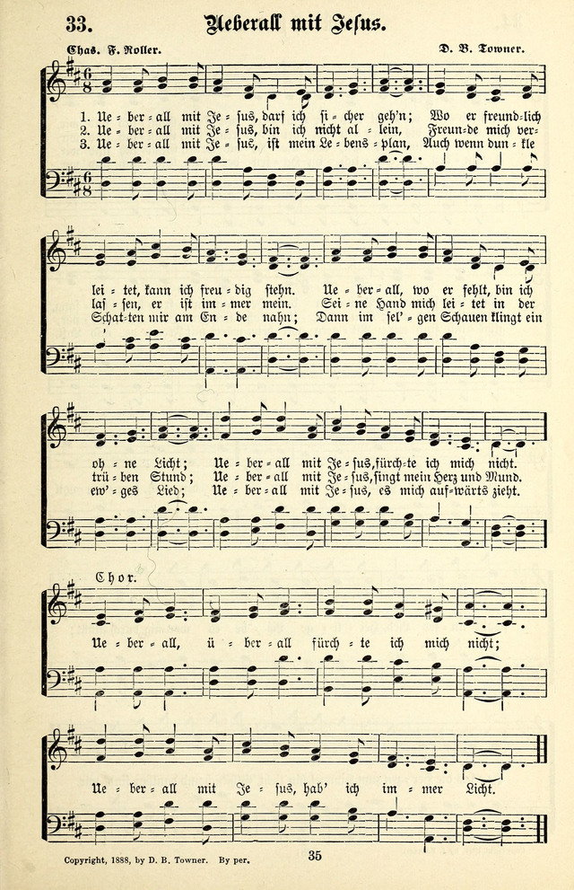 Heils-Lieder, eine Sammlung Geistlicher Lieder für Sonntagsschulen, Jugendvereine page 33